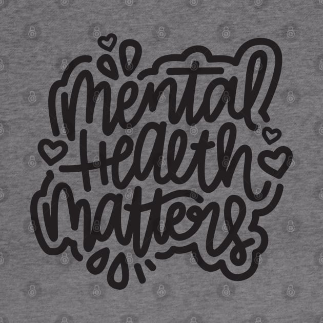 Mental Health Matters - Dark Gray by hoddynoddy